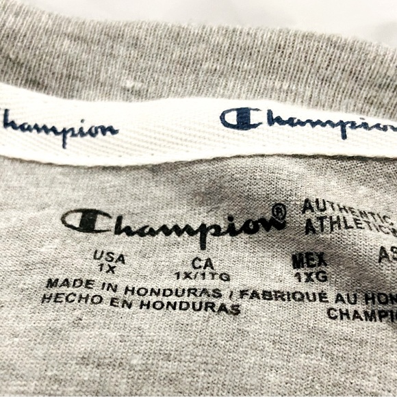 NWT - Sporty Gray CHAMPION Short Sleeve in size 1X. This cropped top is NWT. - Picture 6 of 7